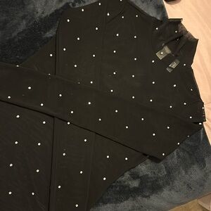 H&M Rhinestone Turtleneck Top